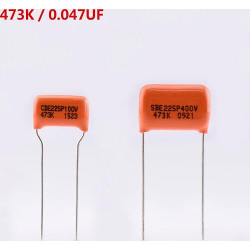 【Made in USA】 Genuine SBE715P 473K 0.047UF 200V Orange Tone Cap (Capacitor) For Electric Guitar