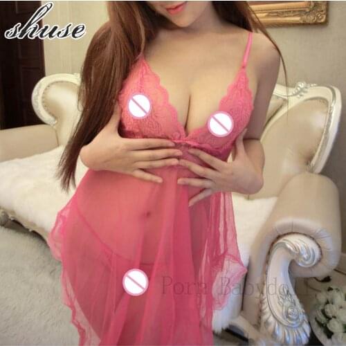 Sexy Chiffon Transparent Lingerie Womens Underwear Hot Erotic Porn Baby Doll Nightwear Sleepwear For Sex Women