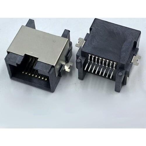 10pcs/lot RJ45 network female socket Sinking SMT Horizontal H=8.0 Notebook NIC interface