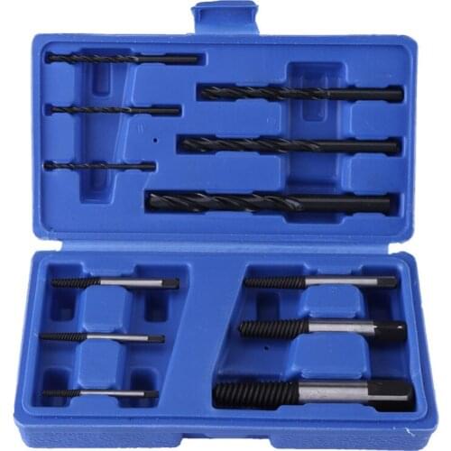 Broken Stud Spanner 12Pc Packed in Plastic Box (No. 1-6 Extractor plus 6 Matching Drill Bits)