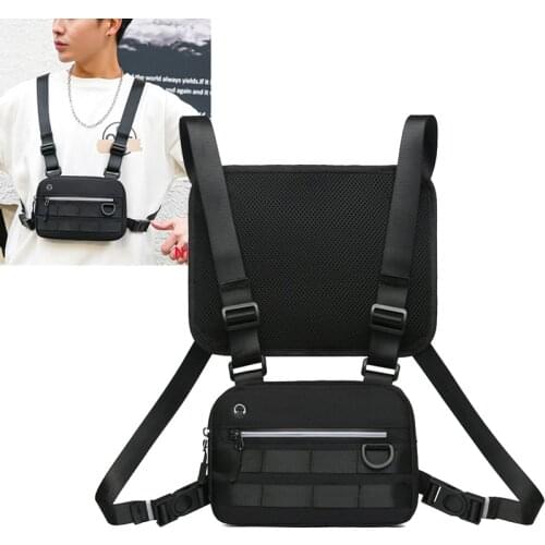 Tactical Vest Chest Rig Safety Reflective Outdoor Hunting Hiking Bag Breathable Combat Military Bag CS Wargame Backpack X847B