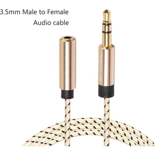 3.5mm Jack Extension Audio Cable Male To Female Wired Headphones Headphone Extension Cable Speaker AUX Cable Cord For PC