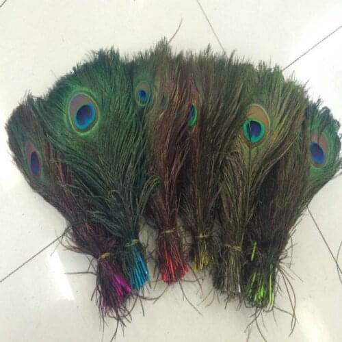 50 PCS Natural Peacock Feathers For Sale Costume Centerpieces 25-30cm Long Peacock Feathers Decor Bulk Cheap Christmas Wedding