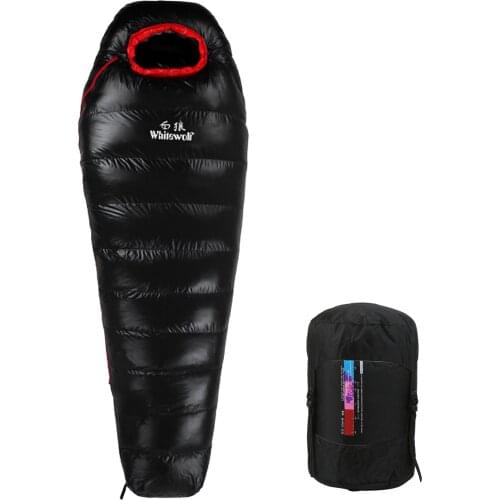 Winter 95% White Duck Down Lightweight Sleeping Bag Warm Lazy Bag for Backpacking Hiking Traveling Camping Equipment