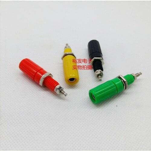 10pcs M3 * 45 copper terminal block 4mm panel banana socket 10A (H-4001) instrument connector