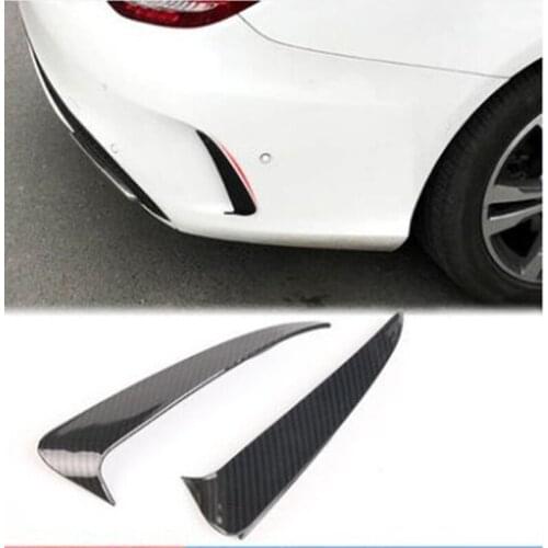 20pcs Car Decoration Carbon Fiber Accessories Rear Bumper Spoiler Air Vent Cover Sticker For Benz C Class W205