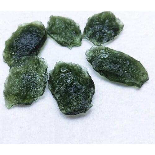 23g Green glass formatte semi-precious Gemstone Czech meteorite raw quartz crystal stone Healing