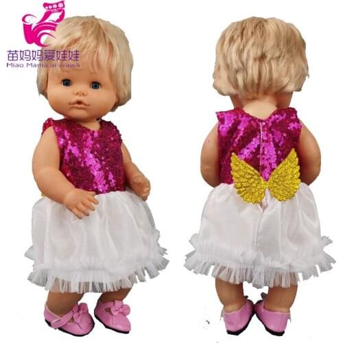 40cm Nenuco doll sequins lace dress Ropa y su Hermanita toys doll clothes