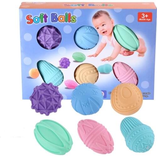 6pcs/set Early Development Baby Ball Massage Sensory Toys Baby Multi Textured Tactile Toys For Babies From 0 12 Months