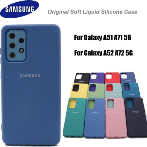 For Samsung Galaxy A51 A71 5G Case High Quality Soft Silicone Cover Samsung Galaxy A52 A72 5G Protector Shell With Logo&Buttons
