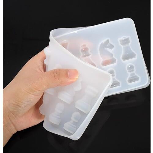 Resin Mold 3D UV Resin Chess Mold Silicone Epoxy Resin Mold Tools Resin Moldes Silicone Handmade Craft for Jewelry Making DIY