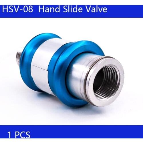 HSV-06 HSV-08 HSV-10 HSV-15 1/8" 1/4" 3/8" 1/2" PT Thread 12mm Hole Neumatic Flow Control Manual Slide Valve