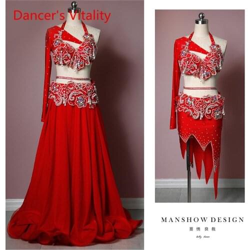 Professional Customization Women Sexy Belly Dance Suit Oriental Dance Luxury Dance Competition Set
