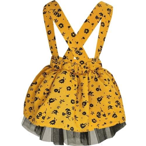 Summer Season 100% Natural Viscose Strappy Floral Printed Sleeveless Woven Dress Girls' Salopet Dress 1-8 Ages