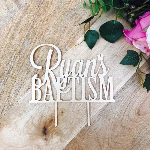 Personalized name Baptism Cake Topper,Custom Baptism Cake Topper Religious Decor,Baptism Gift,Baby Shower Cake Topper