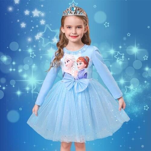 Girls Dress Aisha Mesh Dress 2021 New Spring and Autumn Long Sleeve Princess Dress Aisha Childrens Princess Dress Childrens