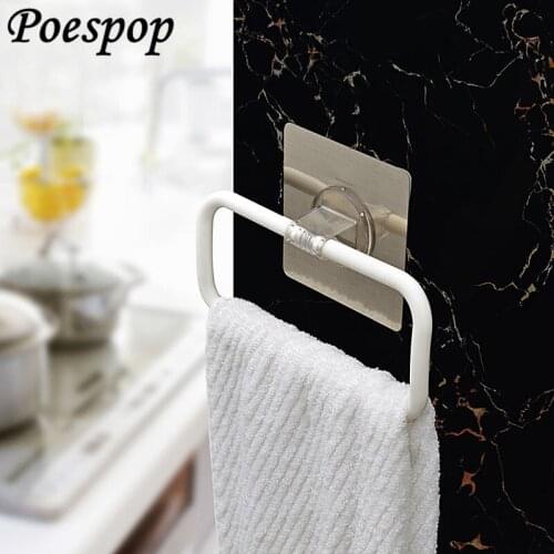 POSEPOP ABS towel holder kitchen bathroom wall mounted paper holder towel rack towel bar holder Durable Storage Rack for Scarves
