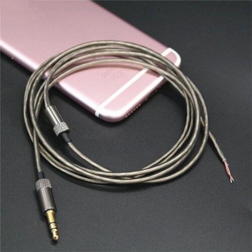 2pcs 3.5mm Gold Plated Headphone Cable OFC Wire Audio Cable for Phone MP3 MP4 for Ipad for Iphone Audio Devices 125cm