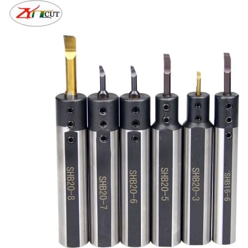SHB16 SHB20 Round shank small aperture bore hole turning tool holder milling flat lathe hole boring tool holder