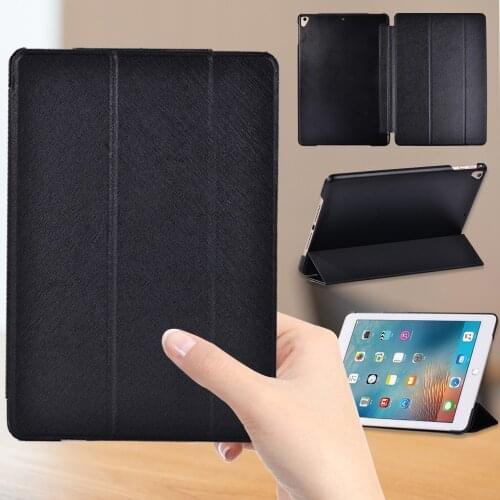 For Apple IPad Air1 Air 2 /iPad Pro 9.7 /ipad 5th 6th Gen Drop Resistance PU Leather Tri-fold Tablet Folding Stand Case+Stylus