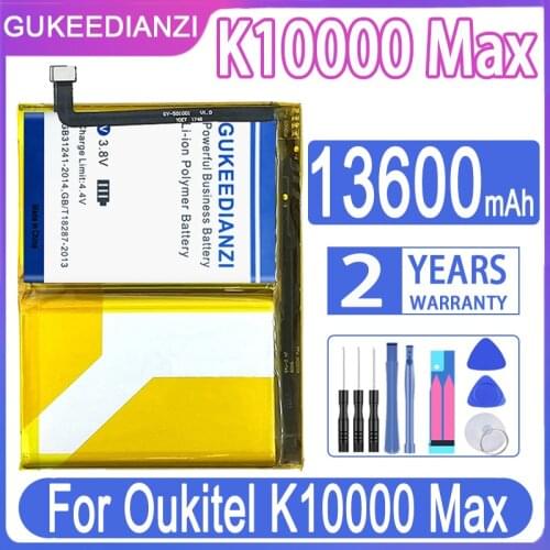 GUKEEDIANZI Replacement Battery 13600mAh For Oukitel K10000 Max K10000Max