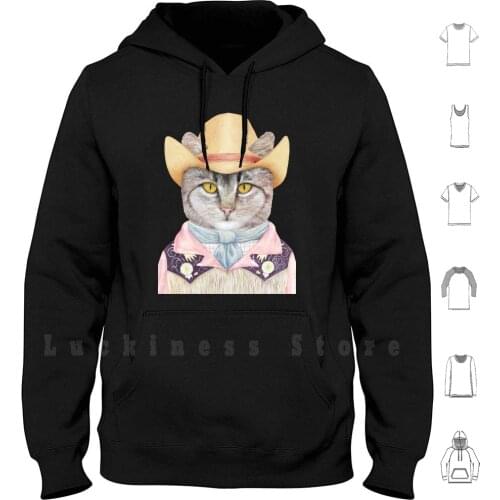 Country Cat hoodies Cat Cats Cat Art Cat Gift Cowboy Cat Country Western Cat Cowboy Rodeo Wild