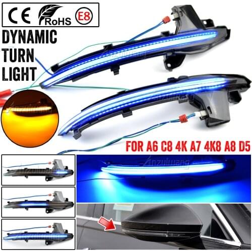 Turn Signal Lights For Audi A6 C8 4k A7 4k8 A8 D5 2018 2019 Car LED Dynamic Wing Mirror Sequential Blinker Indicator Lamps