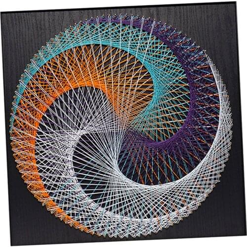 Vintage String Craft Geometric D Figure -- String Art Kits DIY Home Decor for Adults 40x40cm