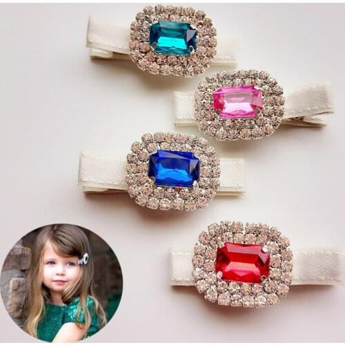 10 pcs/lot , Children Girls Rhinestone and Gemstone hair clip , birthday party gift
