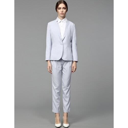 High Quality New 2015 Autumn Fashion Women Pant Suits for Ladies Winter Female Career Sets