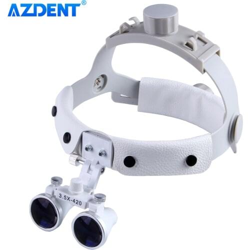 AZDENT Headband Mounted Dental Surgical Medical Binocular Loupes Magnifier Head Magnifying Glass DY-108 3.5X-R