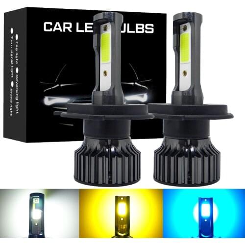 2pcs Car Headlight H4 Hi/Lo Beam LED H7 H1 H3 H8 H9 H11 HB3 HB4 9005 9006 30W 9000lm 6500K Auto Headlamp Fog Light Bulbs
