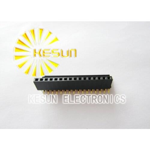 200PCS 2.54mm 1 X 16 Pin Gold-plated Single Row Straight Female Pin Header ROHS