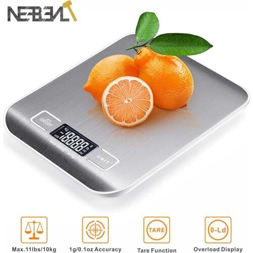 5/10KG Stainless Steel Kitchen Scale LCD Display Electronic Scales Scale Food Diet Postal Balance Measuring Tool