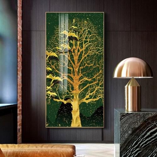 DIY Diamond Painting Abstract golden tree landscape Full Square Drill Diamond Mosaic Picture of Rhinestones Diamond Embroidery