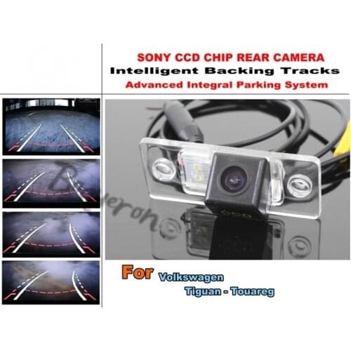 Car Intelligent Parking Tracks Camera / For Volkswagen VW Tiguan Touareg HD Back up Reverse Camera / Rear View Camera
