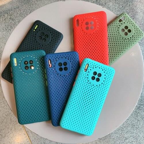 Slim Heat Dissipation Breathable Cooling Case for Huawei P30 P40 Mate 30 Pro Camera Protection Soft TPU Cover for Nova 6 5i Pro