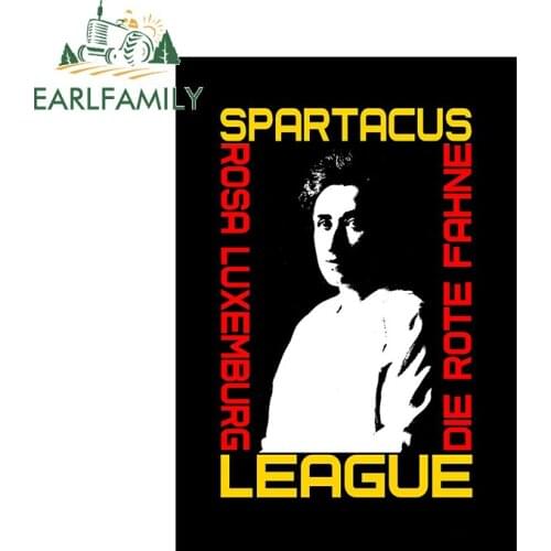 EARLFAMILY 13cm x 9.3cm for Rosa Luxemburg Personality Decal Creative Car Stickers DIY Fashion Waterproof Window Trunk Decor