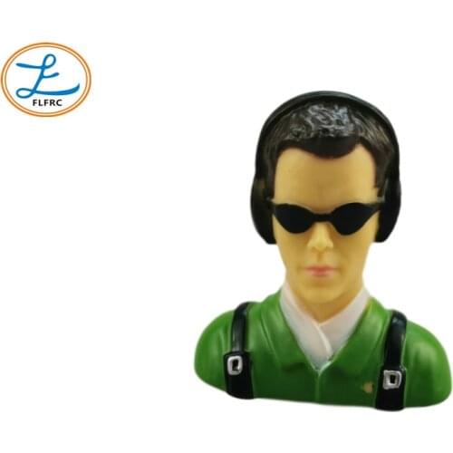 FLFRC 1/6 Pilot L67XW39XH70MM 25g Hand Painted for RC Airplanes Model Plane Aircraft Warbird Sport Jet Car Boat Drone Toy Driver