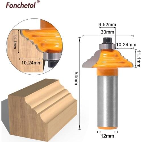 12mm shank-1PCS,CNC solid carbide engraving router bit,3D woodworking insert milling cutter,wood tool,Cabinet line knife