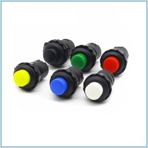 1pcs Self-Lock /Momentary Pushbutton Switches DS228 DS227 12mm OFF- ON Push Button Switch 3A /125VAC 1.5A/250VAC