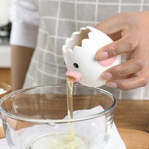 Kitchen Ceramic Cartoon Egg White Separator Yolk Dividers Chicken Kitchen Tool Cute Egg Yolk White Separator Cartoon Chick