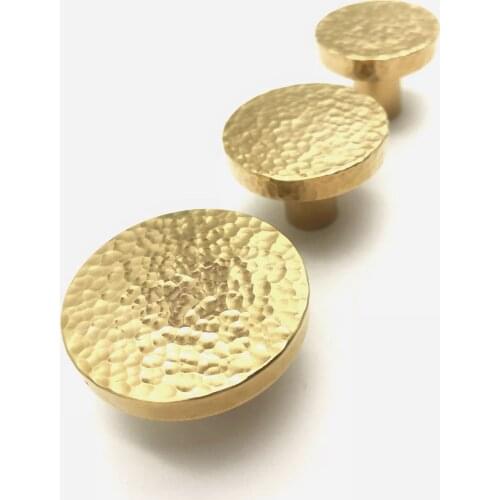 Brass Cabinet Knobs Drawer Pulls Wardrobe Handles Kitchen Cabinet Handle Hammered Brass Furniture Handles Handmade Luxury Door