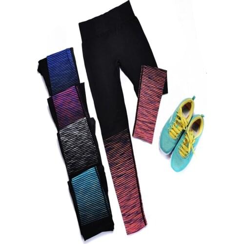 Leggings 2019 Summer Fashion Sexy Women Fitness Leggings New Colorful Striped Pant pencil Trousers Jeggings