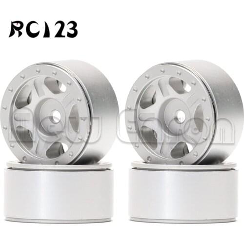 Metal Beadlock CNC Micro Crawler Wheel Rim Hub 4P 1.0" for 1/24 RC Crawler Axial SCX24 90081 AXI00001 mini crawler