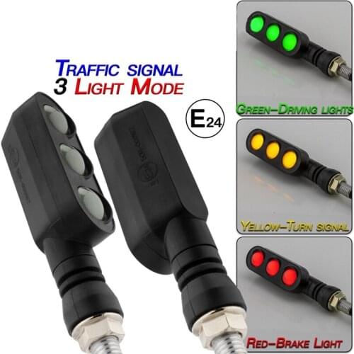 Motorcycle Daytime Running Light Modification LED There-Color DRL Turn Signal Light Brake Light