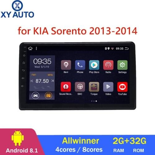 9 inch 2.5D IPS HD multi-touch screen Android8.1 2G RAM 32G ROM NAVI with BT USB WIFI SWC for KIA Sorento 2013-2014