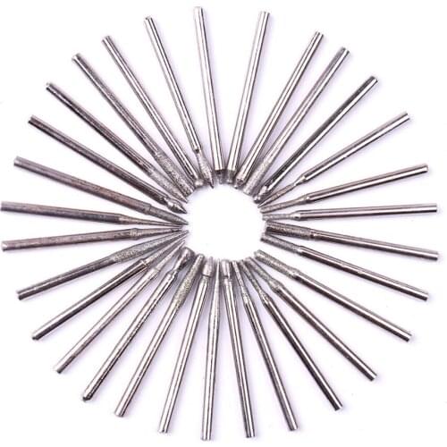 High Quality New 30Pcs Diamond Burrs Nail Drill Set Abrasive Tool Needle Tip Grinding Head Dremel Accessories Rotary Tools