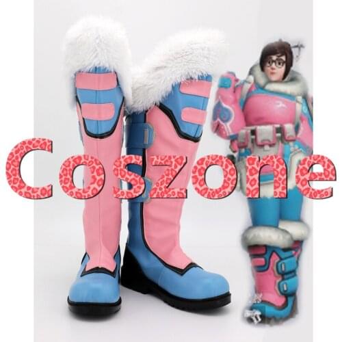 OW Mei Red Blue Cosplay Shoes Boots Halloween Carnival Cosplay Costume Accessories