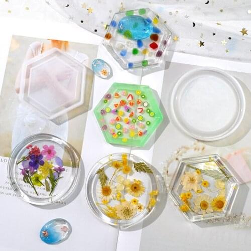 Crystal Epoxy Mould diy Round Flat Bottom Small Dish Jewelry Box Storage Box Epoxy Mould Silicone Mould